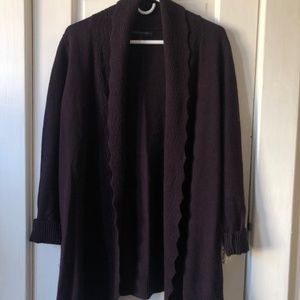 Long purple cardigan